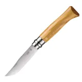 Нож складной Opinel Inox Lux Olive No.08 из нержавеющей стали с чехлом — фото 2