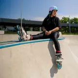 Шлем велосипедный Wozinsky розовый градиент для BMX и самоката — фото 4