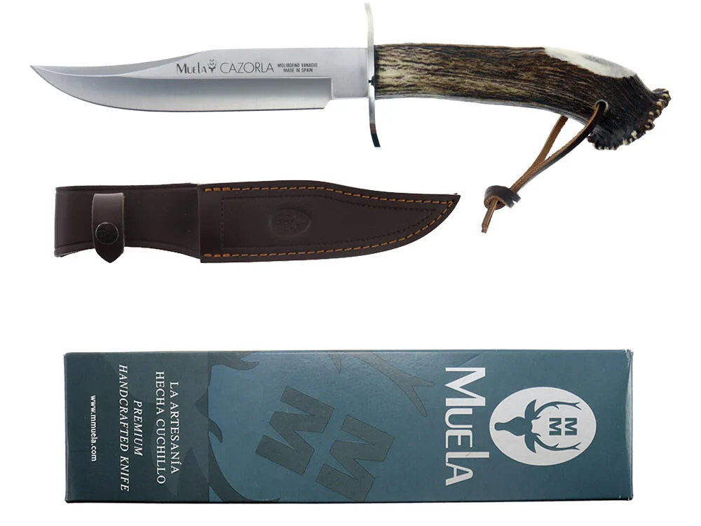 Нож выживания Muela Crown Stag Satin CAZ-16 с рукоятью из оленьего рога