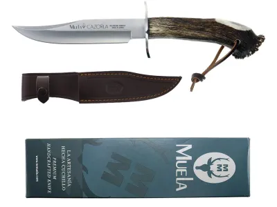 Нож выживания Muela Crown Stag Satin CAZ-16 с рукоятью из оленьего рога