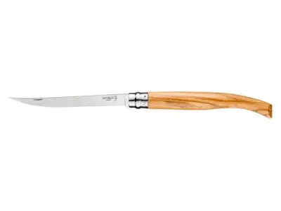 Нож складной с узким клинком и рукоятью из оливы Opinel No.15