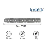 Дротики для дартса Keltik Corvin Steeldart 20 г Silver, 90 процентов вольфрама — фото 3