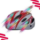 Шлем велосипедный Pro Sport Lights женский/мужской, белый/красный — фото 4