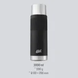 Термос Esbit Sculptor Vacuum Flask with Sleeve 1 л, чёрный — фото 2