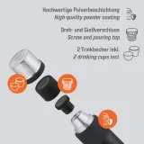 Термос Esbit Sculptor Vacuum Flask with Sleeve 1 л, чёрный — фото 4