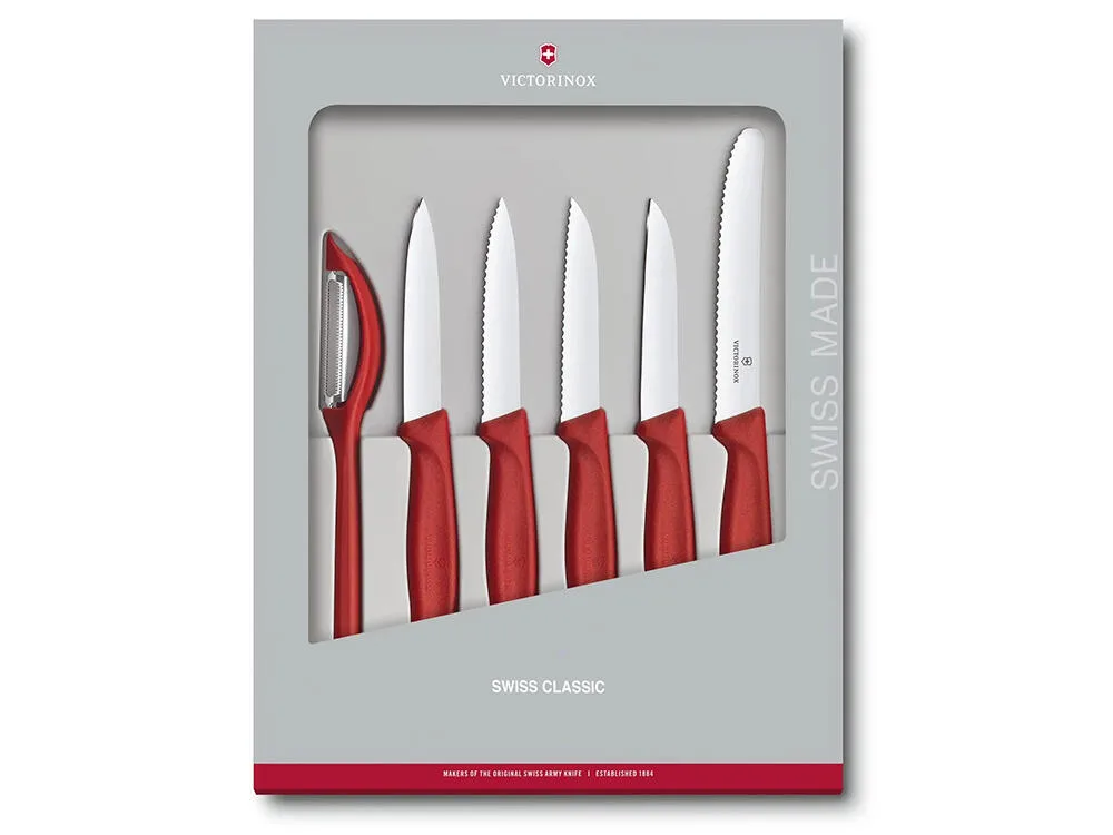 Набор кухонных ножей с овощечисткой Victorinox Swiss Classic, 6 предметов
