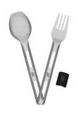 Набор столовых приборов Esbit Cutlery Set с силиконовой лентой L, черный — фото 5