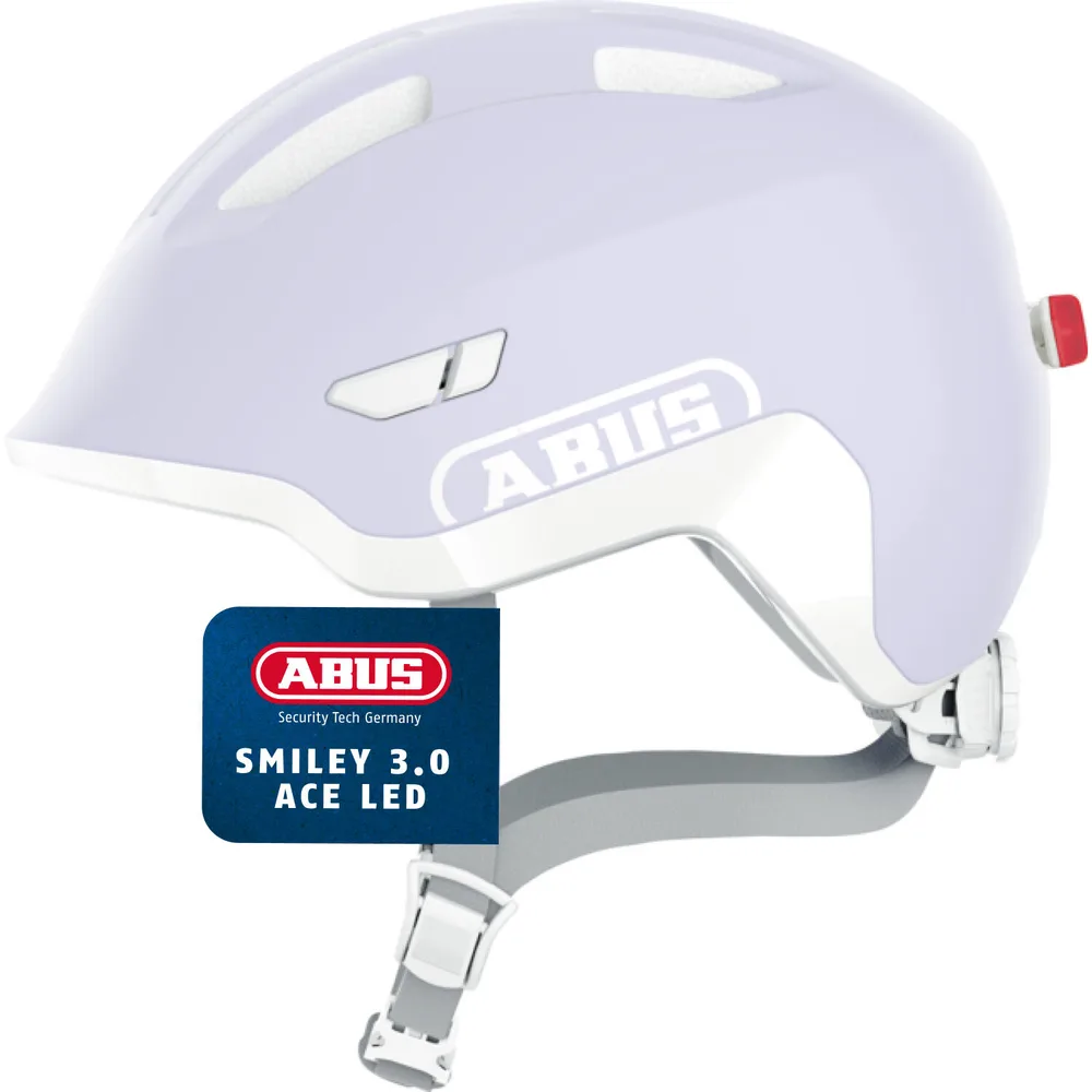 Шлем велосипедный детский Abus Smiley 3.0 Ace LED фиолетовый