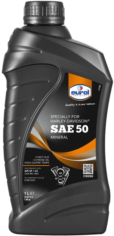 Масло моторное Eurol Harley-Davidson SAE50HD, 1 л