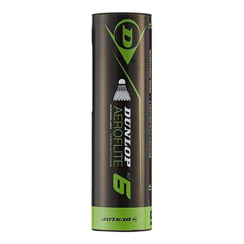 Воланы для бадминтона перьевые Dunlop Aeroflite 6, 6 штук