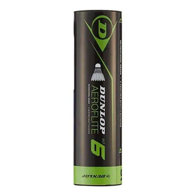 Воланы для бадминтона перьевые Dunlop Aeroflite 6, 6 штук