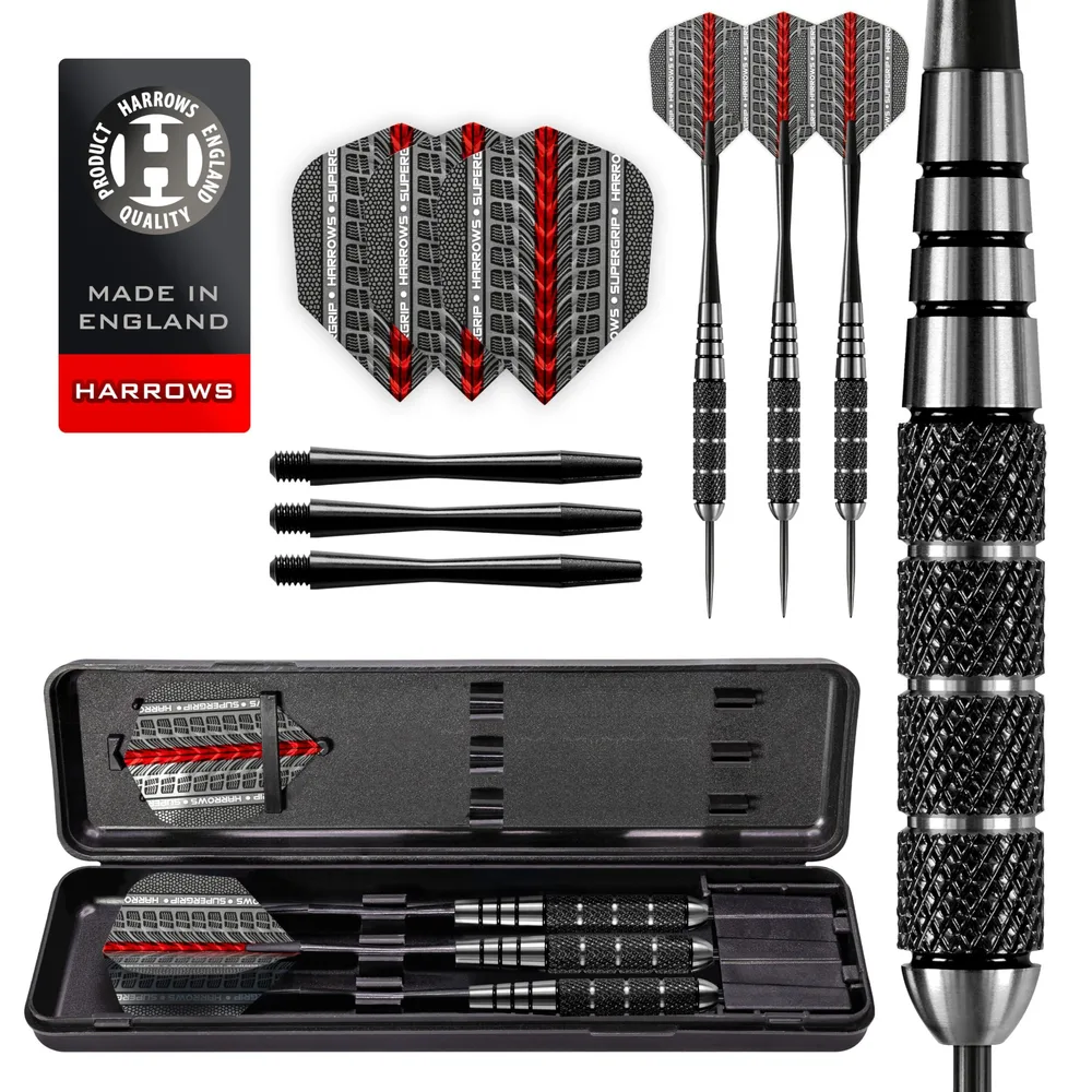Дротики для дартса Harrows Black Jack Steeltip 24 г, 3 штуки