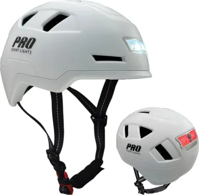 Шлем велосипедный Pro Sport Lights Speed Pedelec NTA 8776 белый, размер M