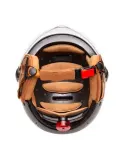 Шлем велосипедный Marko Helmets Tandem Light в стиле джет, кремовый — фото 4