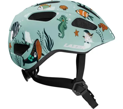 Шлем велосипедный детский Lazer Pnut 2.0 KinetiCore Sealife зеленый