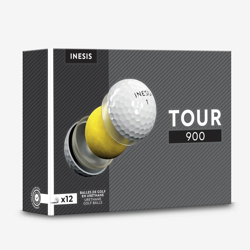 Мячи для гольфа Inesis Tour 900, 12 штук