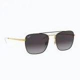 Солнцезащитные очки Ray-Ban RB3588 черные/золотые/серые — фото 1