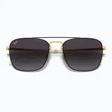 Солнцезащитные очки Ray-Ban RB3588 черные/золотые/серые — фото 3
