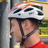 Шлем велосипедный мужской/женский Pro Sport Lights оранжево-белый — фото 2