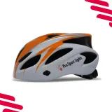 Шлем велосипедный мужской/женский Pro Sport Lights оранжево-белый — фото 7