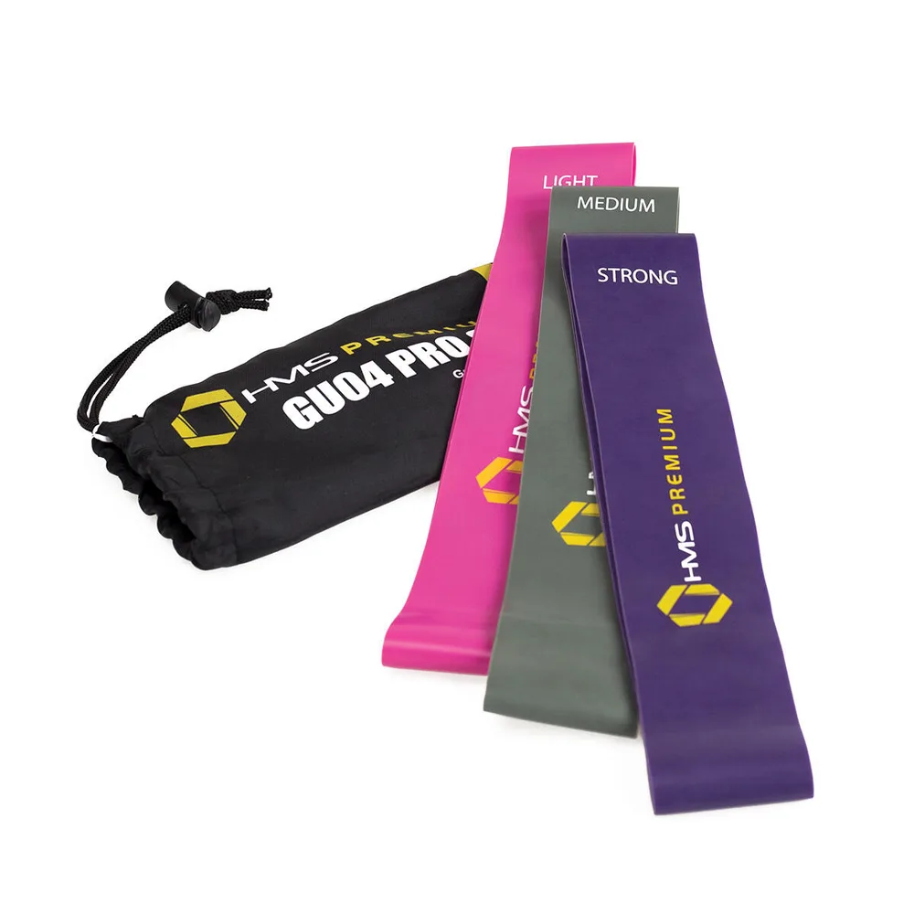Мини-резинки для фитнеса HMS Mini Bands набор 3 шт. 60 см