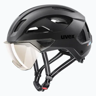 Шлем велосипедный Uvex Stride Visor, черный матовый
