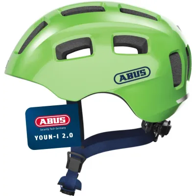 Шлем велосипедный детский Abus Youn-I 2.0 черный, 48-54 cm, Чёрный