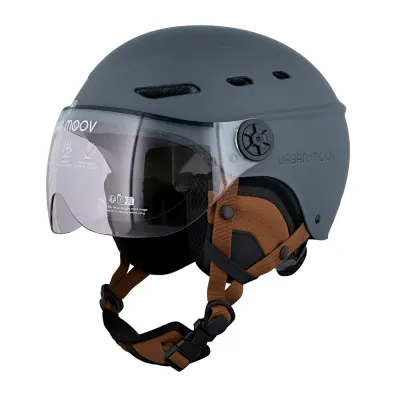 Шлем велосипедный T'nB Visor с козырьком синий, размер M