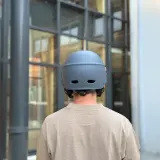 Шлем велосипедный T'nB Visor с козырьком синий, размер M — фото 5