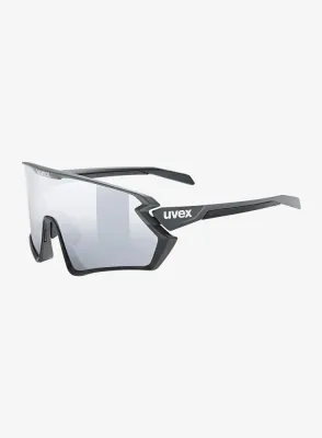 Очки велосипедные Uvex Sportstyle 231 2.0 серо-чёрные матовые с зеркальными линзами