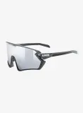 Очки велосипедные Uvex Sportstyle 231 2.0 серо-чёрные матовые с зеркальными линзами — фото 1