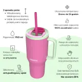 Термокружка дорожная Kambukka Rio 950 мл со трубочкой Bubblegum Mint — фото 2