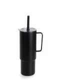 Кружка туристическая MiiR All Day Straw Cup чёрная — фото 1
