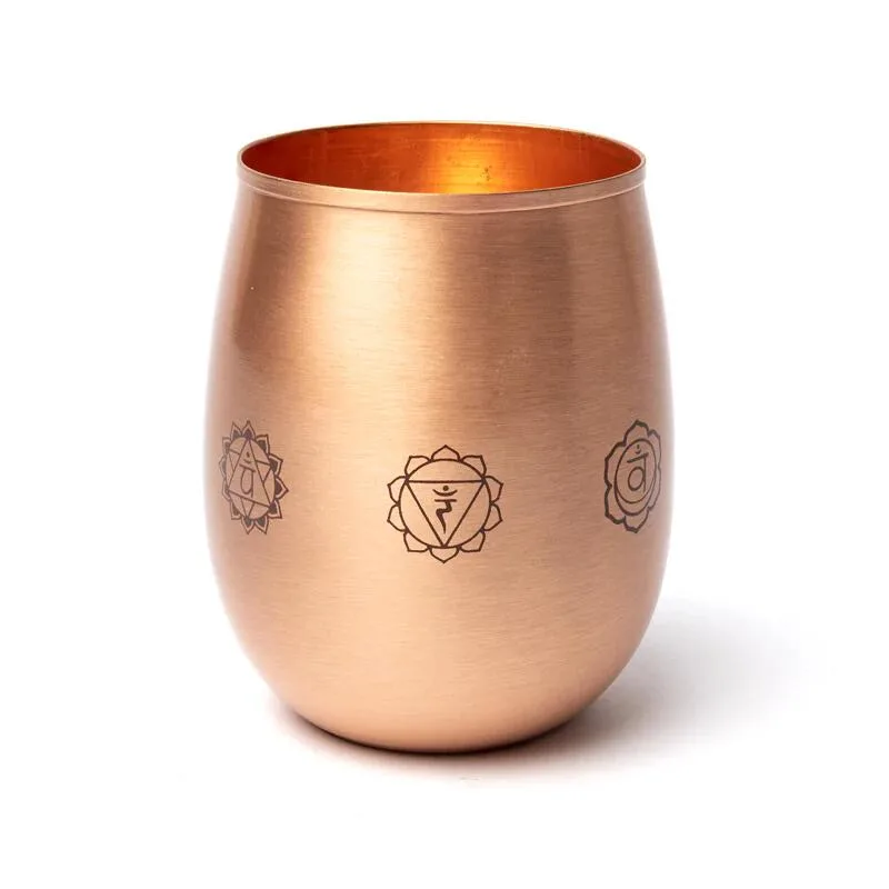 Yogi & Yogini Медная кружка для воды 350 мл 7 чакр