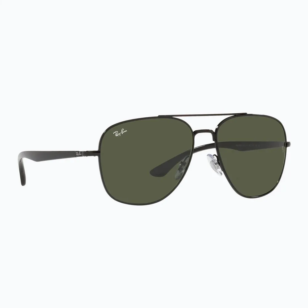 Солнцезащитные очки Ray-Ban RB3683, чёрные, зелёные линзы