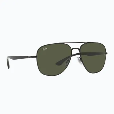 Солнцезащитные очки Ray-Ban RB3683, чёрные, зелёные линзы