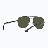Солнцезащитные очки Ray-Ban RB3683, чёрные, зелёные линзы — фото 6