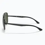 Солнцезащитные очки Ray-Ban RB3683, чёрные, зелёные линзы — фото 7