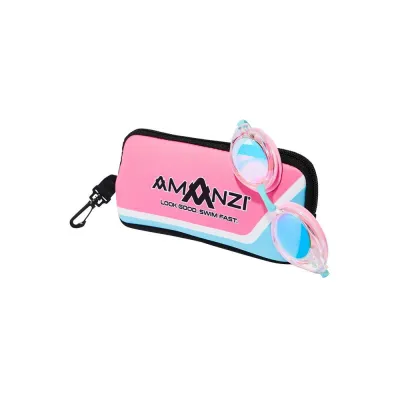 Очки для плавания Amanzi Axion Pearl Mirror розовые с бирюзовым