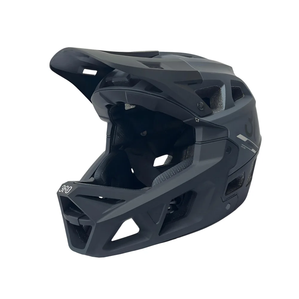 Ewheel Шлем велосипедный полнолицевой P2R Integra Sport 360, M/55-58 cm, Чёрный