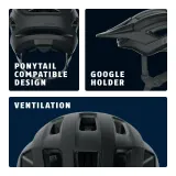 Шлем велосипедный Abus Moventor 2.0 для маунтинбайка черный — фото 3