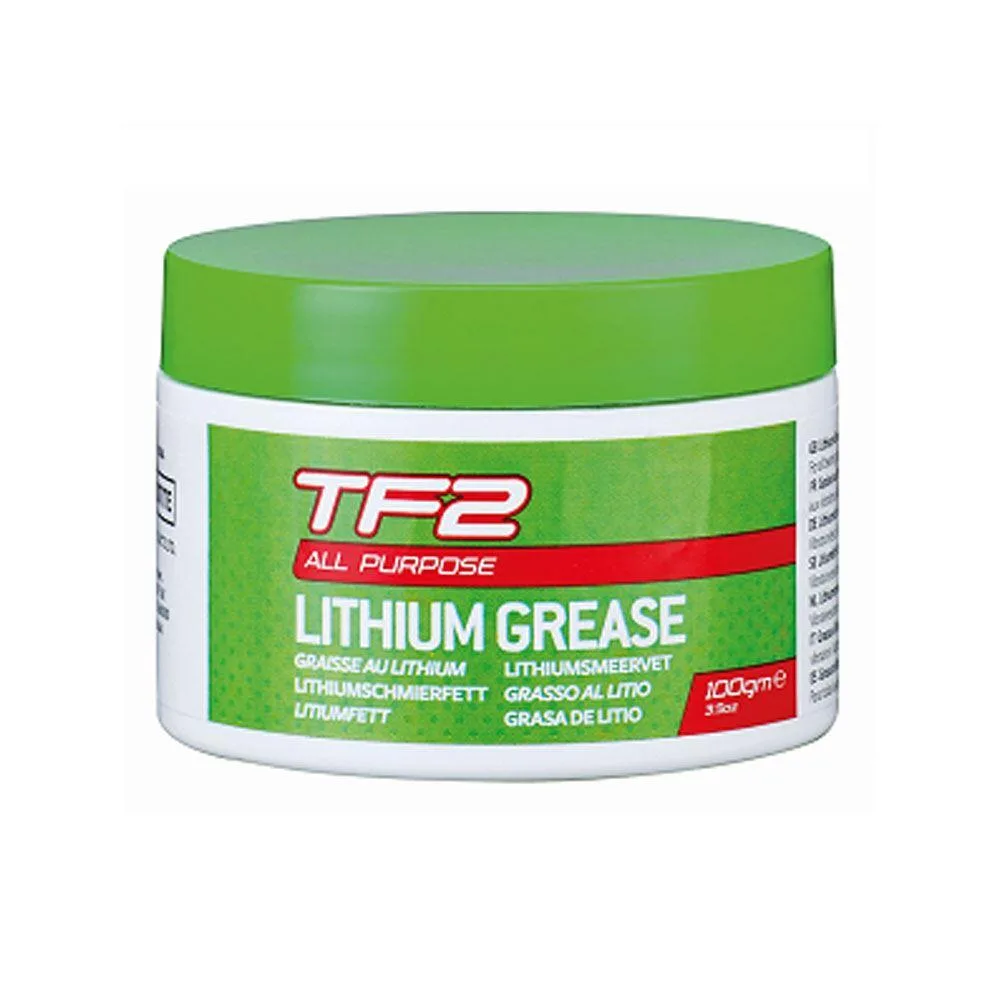 Смазка велосипедная Weldtite TF2 Lithium в банке зелёная