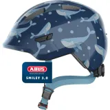 Шлем велосипедный детский Abus Smiley 3.0 Blue Whale, размер M 50-55 см — фото 1