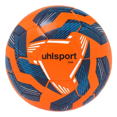 Мяч футбольный Uhlsport Team, 5, Оранжевый флуоресцентный
