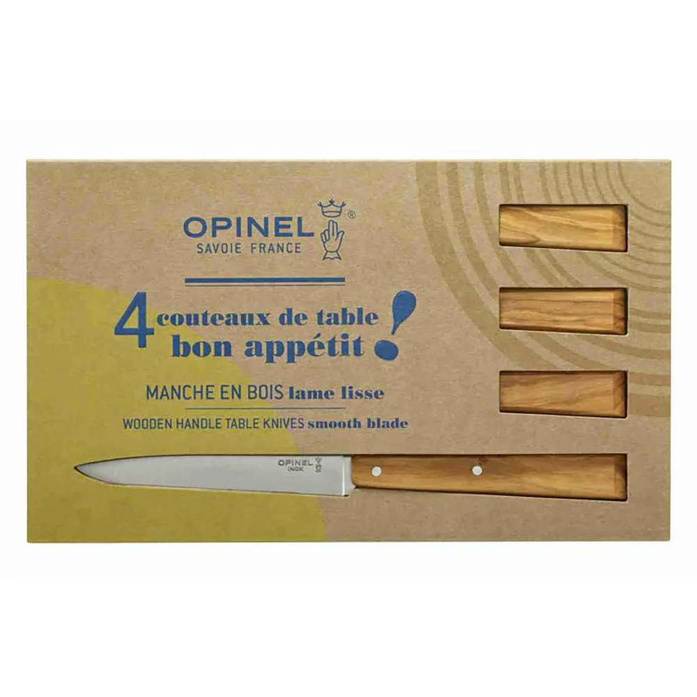 Набор из 4 столовых ножей Opinel olive