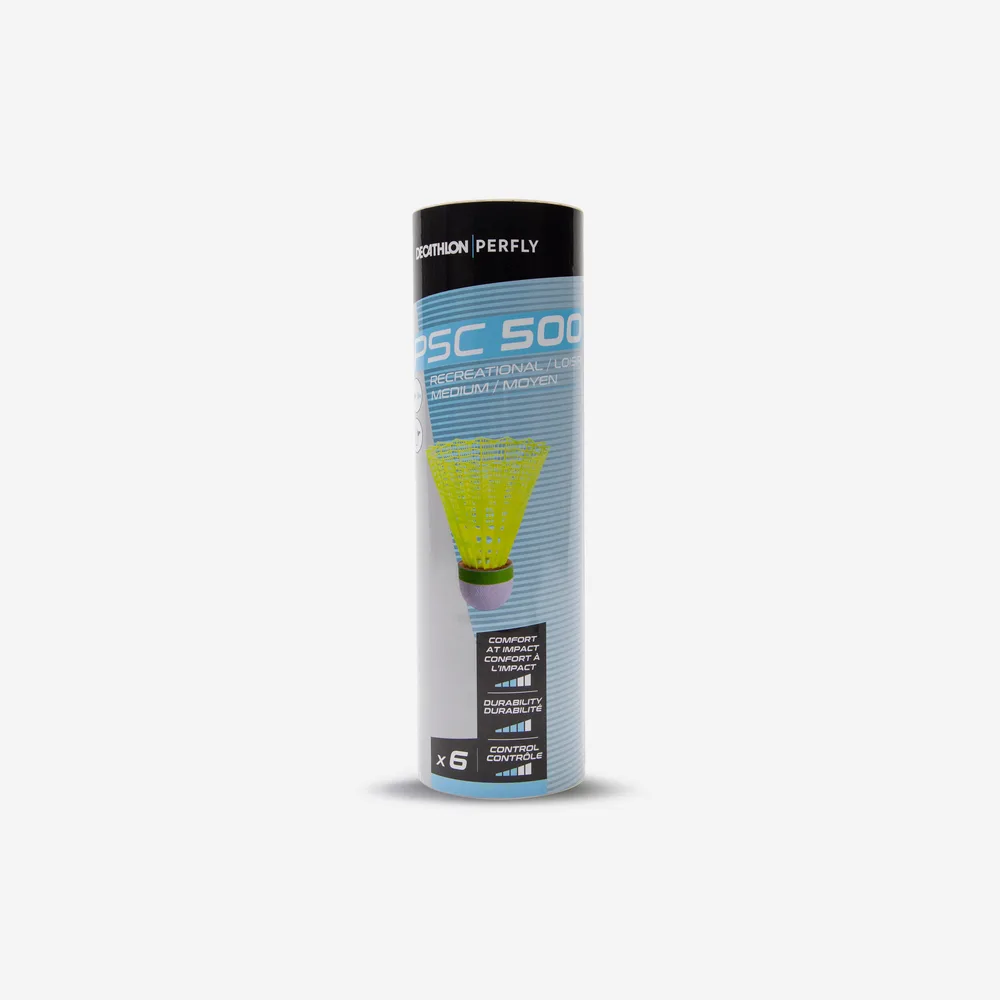 Decathlon Воланы пластиковые для бадминтона Perfly PSC 500 Medium, 6 штук