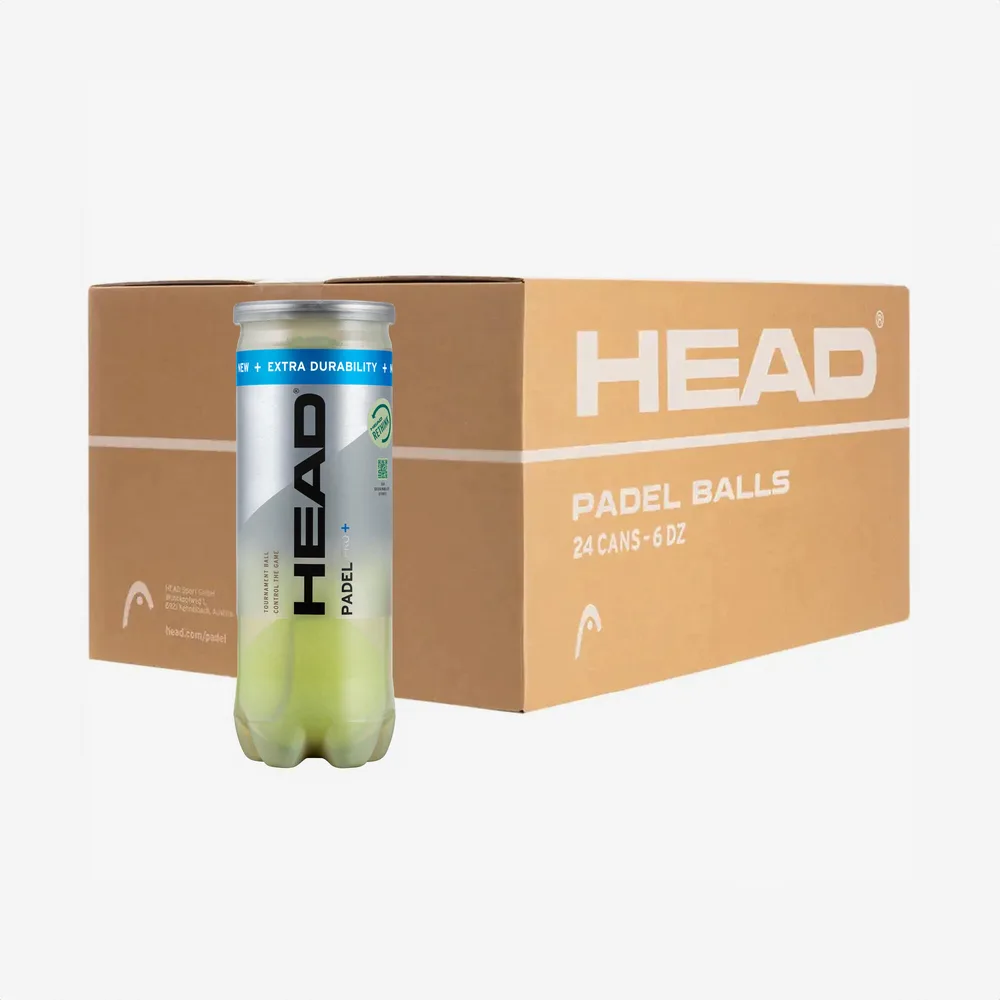 Мячи для падела Head Pro+, коробка из 24 банок по 3 мяча