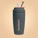 Термокружка BeastPink 500 мл серая — фото 4