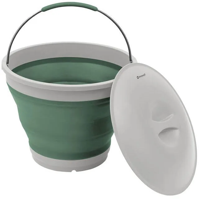 Ведро складное Outwell Collaps Bucket с крышкой зелёное