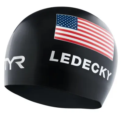 Шапочка для плавания Tyr Graphic Ledecky унисекс